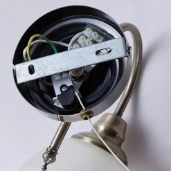 Lindby væglampe Hanna, 18 m, antik messing, metal, glas