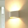 Lindby væglampe Heiko, op/ned, gips, hvid, højde 12 cm
