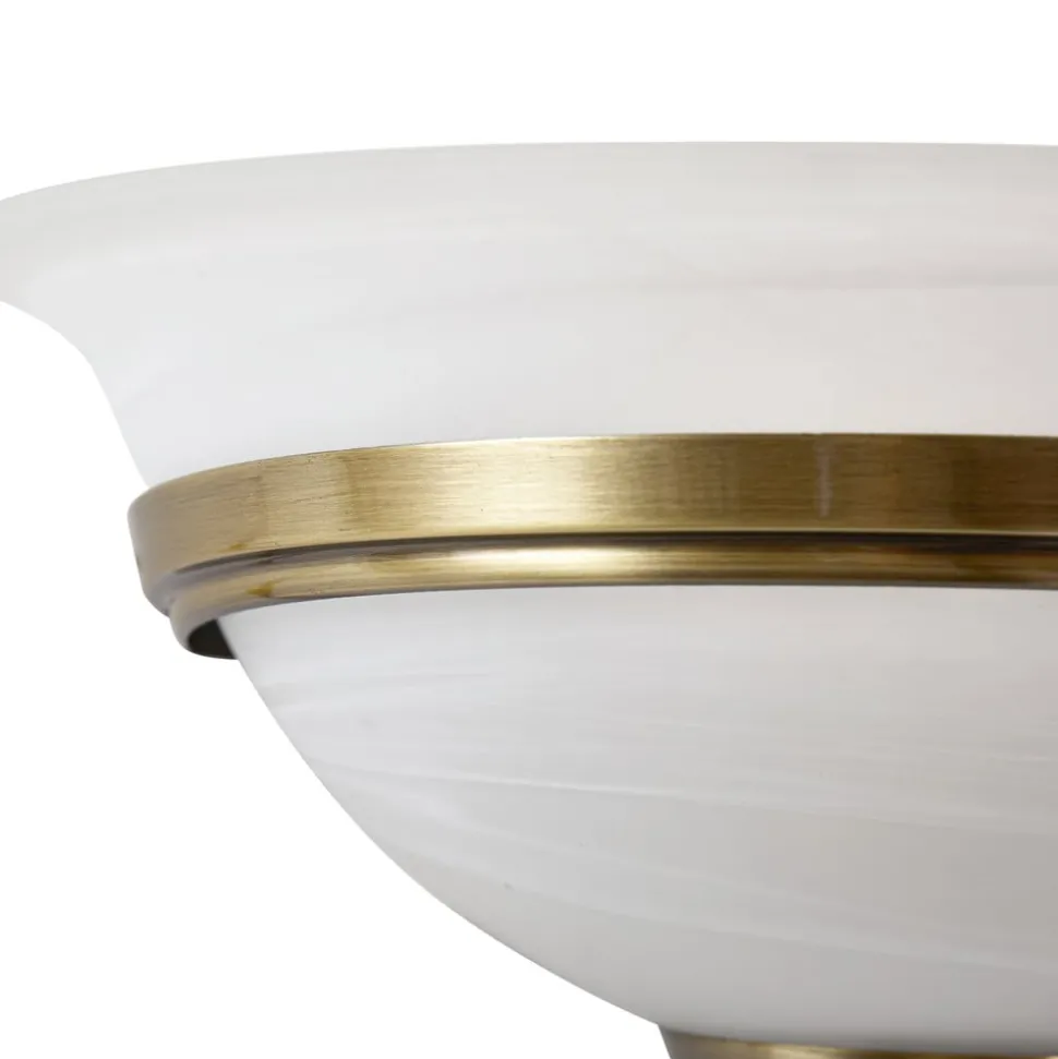 Lindby væglampe Irimia, 31 cm, antik messing, glas