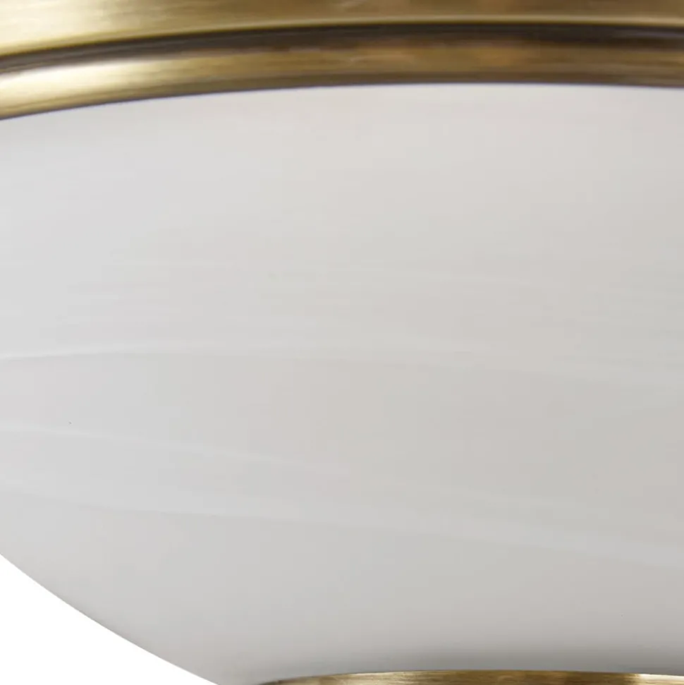 Lindby væglampe Irimia, 31 cm, antik messing, glas