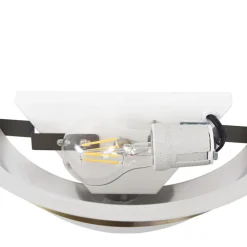Lindby væglampe Irimia, 31 cm, antik messing, glas