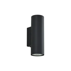 Lindby væglampe Joffrey, 18 cm, sort, op/ned, GU10