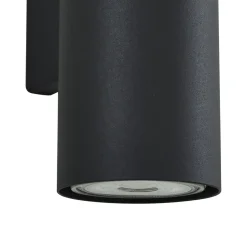 Lindby væglampe Joffrey, 18 cm, sort, op/ned, GU10