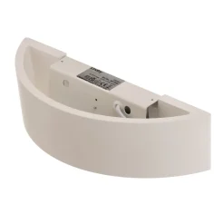 Lindby væglampe Konstantin, bredde 30 cm, hvid, gips, E14
