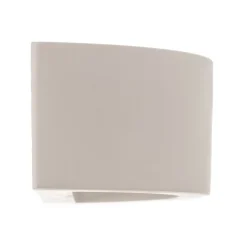 Lindby væglampe Konstantin, bredde 30 cm, hvid, gips, E14
