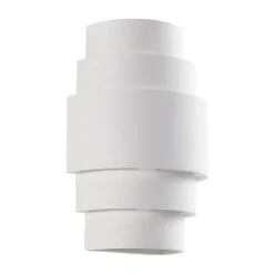 Lindby væglampe Marit, højde 30 cm, hvid, gips, E14