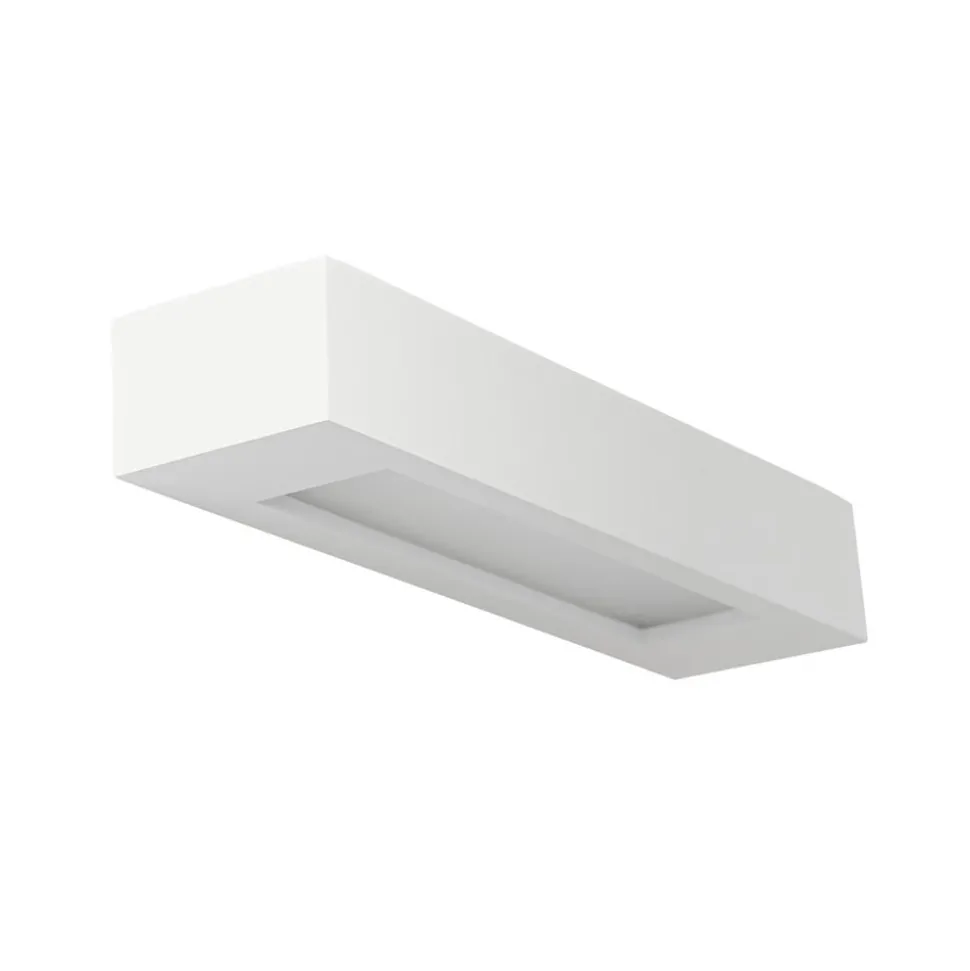 Lindby væglampe Matteo, hvid, gips, 36 cm, E14, kan males