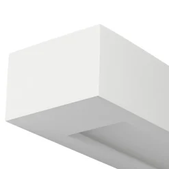 Lindby væglampe Matteo, hvid, gips, 36 cm, E14, kan males