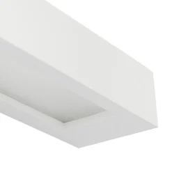 Lindby væglampe Matteo, hvid, gips, 36 cm, E14, kan males