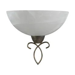 Lindby væglampe Mohija, 25 cm, sort/guld, glas, E27
