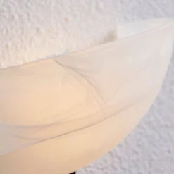 Lindby væglampe Mohija, 25 cm, sort/guld, glas, E27