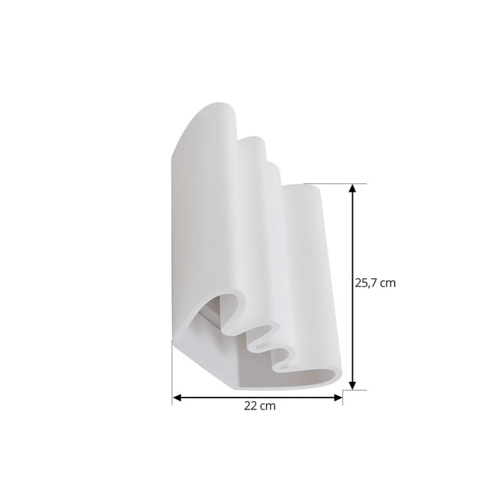 Lindby væglampe Novali, hvid, gips, op/ned, 26 cm, G9