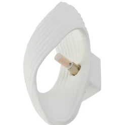 Lindby væglampe Ornela, hvid, gips, højde 29,5 cm