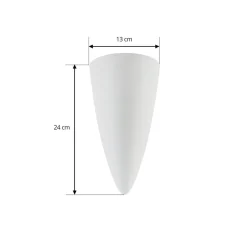 Lindby væglampe Pascali, højde 42 cm, hvid, gips