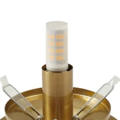 Lindby væglampe Piatra, rav/messing, glas, Ø 16 cm, G9