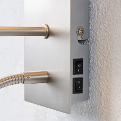 Lindby væglampe Shajan, sæt af 2, 29cm, E27, LED-læselampe