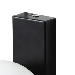 Lindby væglampe Tavrik, sort/hvid, højde 30 cm, glas