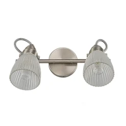 Lindby væglampe til badeværelset Kara, 31 cm, 2 lyskilder, glas, IP44, G9