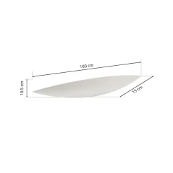 Lindby væglampe Tommi, hvid, gips, 100 cm, E14, kan males