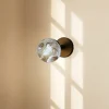 Lindby væglampe Valentina, grå/sort, glas, Ø 10 cm