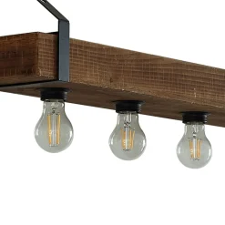 Lindby væglampe Vatana, træ, stik, USB-port, 80 cm