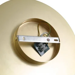 Lindby væglampe Zain, guld/hvid, glas, Ø 33 cm, G9