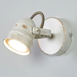 Lindby vægspot Leonor, hvid, metal, 1 lyskilde, 9,5 cm