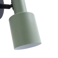 Lindby vægspot Ovelia, grøn/sort, metal, E27