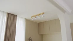 Lindby Wanessa loftspot, 67 cm, 4 lyskilder, træ, hvid, E14