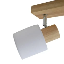 Lindby Wanessa loftspot, 67 cm, 4 lyskilder, træ, hvid, E14