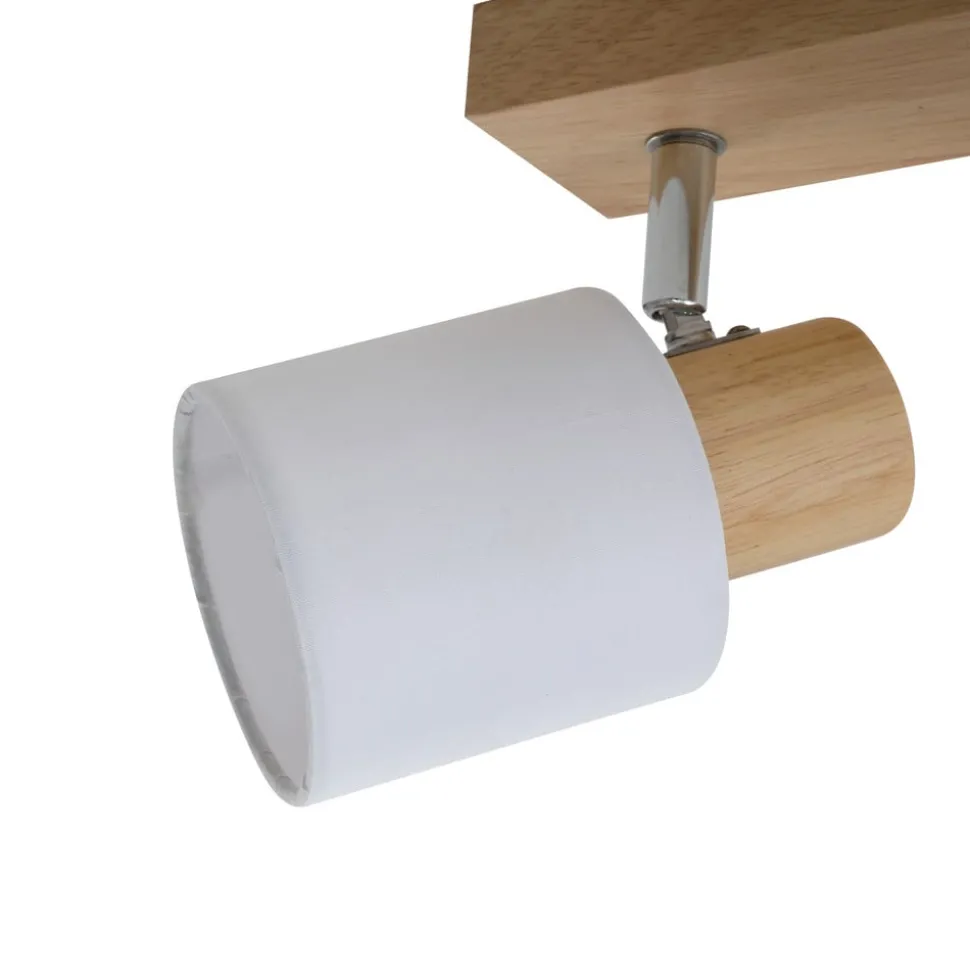 Lindby Wanessa loftspot, 39 cm, 2 lyskilder, træ, hvid, E14