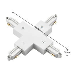 Lindby X-connector Linaro, hvid, 1-faset system