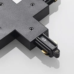 Lindby X-connector Linaro, sort, 1-faset system