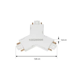 Lindby Y-stik Lumaro, hvid, 7,85 cm, plast