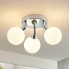 Lindby Zaniba loftslampe, krom, rund