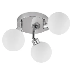 Lindby Zaniba loftslampe, krom, rund