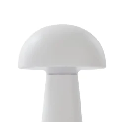 Lindby Zyre LED genopladelig bordlampe, hvid, IP44, touchdæmper