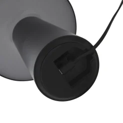 Lindby Zyre LED genopladelig bordlampe, sort, IP44, touchdæmper