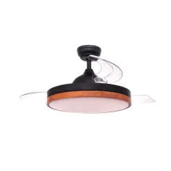 Lindy LED-loftventilator Oras, sort, DC, støjsvag, 107 cm