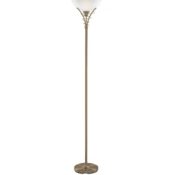 LINEAS tidløs gulvlampe, patineret messing