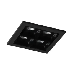 Liro LED indbygningslampe, sort 34° 3.000 K