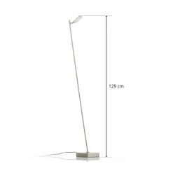 lock LED-gulvlampe, 1 lyskilde, stålfarvet