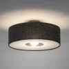 Loftlampe Amarela M, sort melange, tekstil, E27