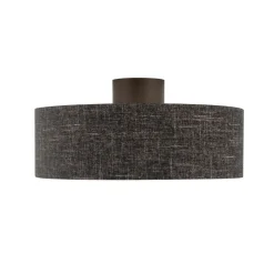 Loftlampe Amarela M, sort melange, tekstil, E27