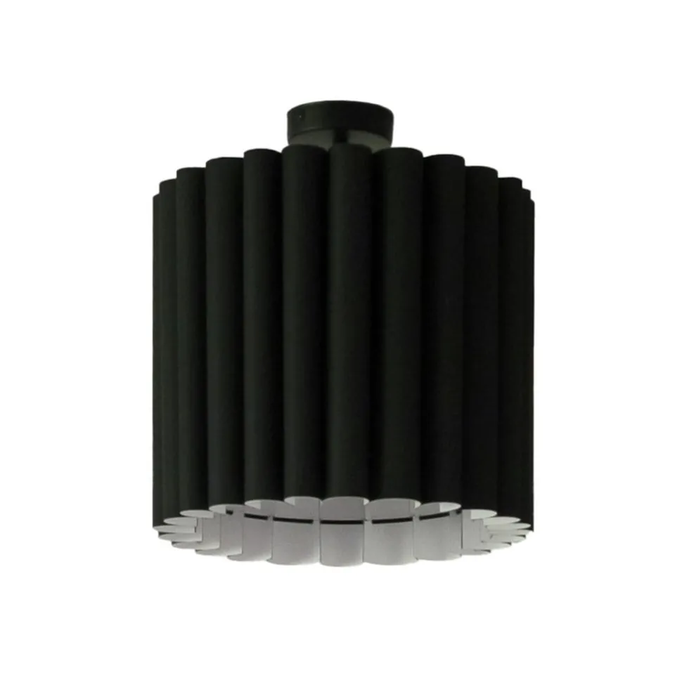 Loftlampe Aria, sort, mikrofiber, E27