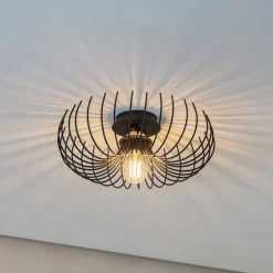 Loftlampe Aspendos N-641, sort, metal, Ø 36 cm