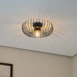 Loftlampe Aspendos N-641, sort, metal, Ø 36 cm