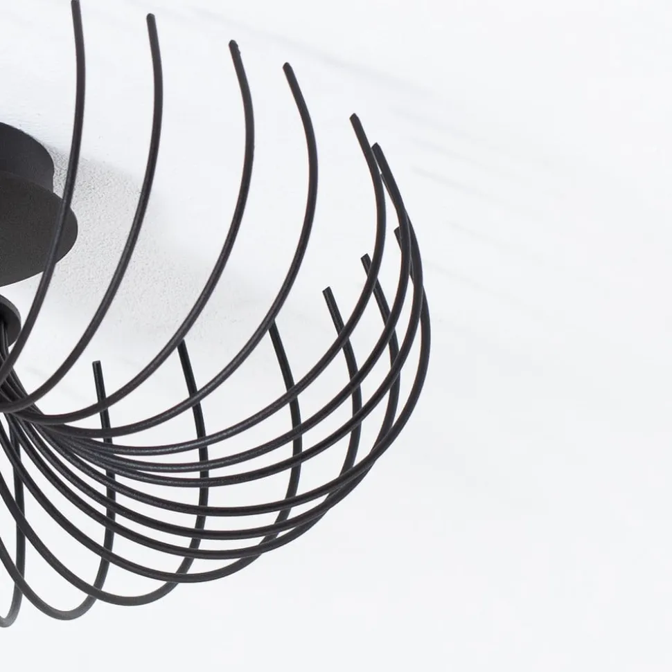 Loftlampe Aspendos N-641, sort, metal, Ø 36 cm