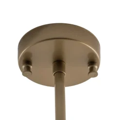Loftlampe Atmaca, 3 lyskilder, antik guld, glas, 60 cm