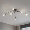 Loftlampe Banana, sort, metal, 67 cm, 6 lyskilder, E27